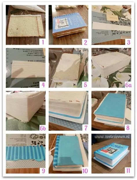 Closed book Book Cake Tutorial, Cake Decorating Simple, Book Cakes, School Cake, Make A Cake, Book Cake, Sculpted Cakes, Fondant Tutorial, Novelty Cakes