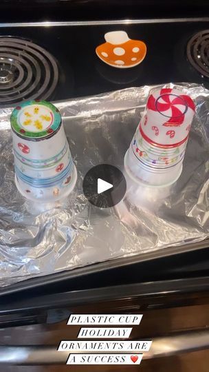 38K views · 10K reactions | Plastic cup ornament craft was a success! Check out a few of the many wonderfully creative cups my students made before winter break! #shrinkydinks #scienceteacher #diy #crafts #plasticcupornament | Miss Sabath | Michael Bublé · Winter Wonderland Melted Plastic Cup Crafts, Christmas Ornaments Out Of Plastic Cups, Plastic Cup Decoration Ideas, Plastic Cup Ornaments Melted Ideas, Holiday Cup Craft, Melted Cups Craft, Diy Plastic Cup Ornaments, Melt Plastic Cup Ornament, Melting Cup Ornament