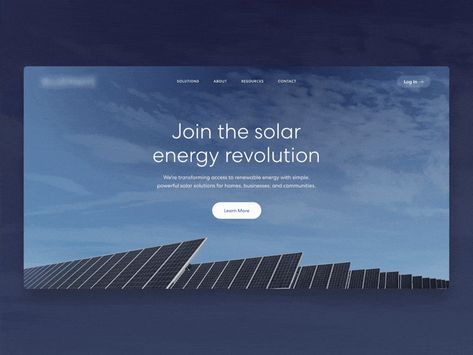 Solar Website, Solar Energy Design, Mini Store, Ui Animation, Solar Design, Webdesign Inspiration, Solar Solutions, Solar Water Heater, Solar Electric