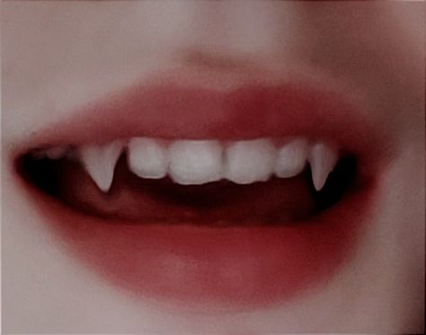 Teeth With Fangs, Soft Vampire Aesthetic, Fangs Aesthetic, Mouth Anime Aesthetic, Anime Mouth Drawing, Smile Tips, Teeth Aesthetic, Anime Mouths, Anime Lips