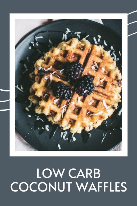 Low-Carb Coconut Waffles recipe Best Keto Waffles, Sugar Free Waffles, Coconut Waffles, Coconut Flour Waffles, Keto Waffles, Keto Chocolate Mousse, Low Carb Waffles, Dessert Waffles, Waffles Easy