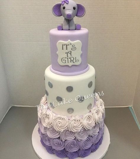 Purple Elephant Cake, Elephant Baby Shower Theme Girl Purple, Purple Elephant Baby Shower Theme, Lavender Baby Shower Cake, Purple Baby Shower Ideas, Purple Baby Shower Cake, Baby Elephant Cake, Purple Baby Shower, Elephant Baby Shower Cake