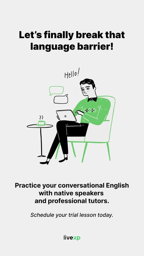 Practice your conversational English with native speakers and professional teachers. Schedule your lesson today. Conversational English, Language Barrier, Improve Your English, Language Learners, English Speaking, Online Tutoring, English Class, Learn English, Improve Yourself