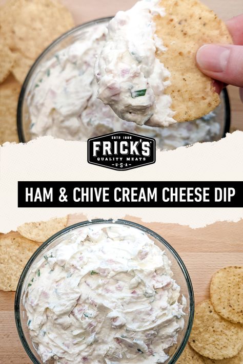 Cream Cheese And Ham Dip, Ham Dip Cream Cheese, Ham Dip, Chive Cream Cheese, Cream Cheese Recipes Dip, Cheese Dip Recipe, Cream Cheese Dip, Sour Cream Dip, Bite Size Food