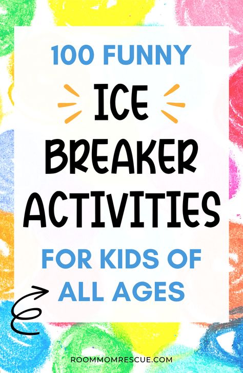 The game is on with these 100 fun icebreaker questions for kids. With these open-ended questions, kids can get to know each other in no time. Get the best ideas for school activities, classroom activities, and teacher resources at roommomrescue.com! Get To Know You Questions Teacher, Get To Know Ice Breakers, Get To Know You Ice Breakers, Icebreaker Activities For Kindergarten, Get To Know Classmates Activities, Activities To Get To Know Each Other, Summer Camp Ice Breakers For Kids, Elementary Get To Know You Activities, Getting To Know Activities