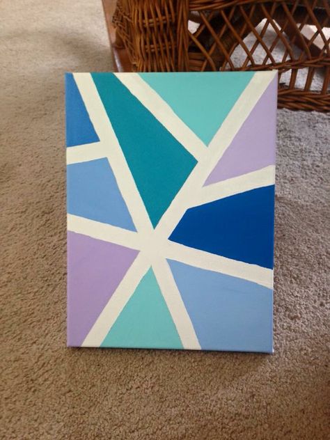 color block geometric canvas art Color Block Painting, Painters Tape Art, Geometric Canvas Art, Cute Easy Paintings, Colorful Wall Art Canvas, Sky Art Painting, Block Painting, Color Drawing Art, Canvas Art Projects