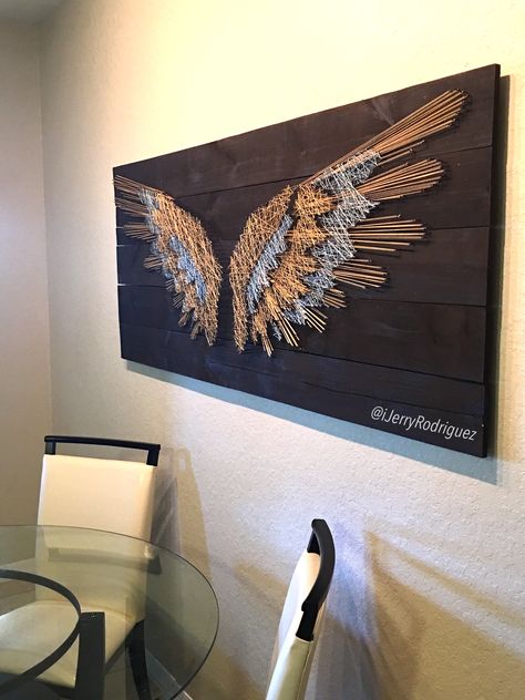 Art With Nails And Wood, Wall String Art, Nail String Art Patterns, String Art Ideas, Nail And String Art, String Art Pattern, فن الرسم بالمسامير, String Art Wall, String Art Templates