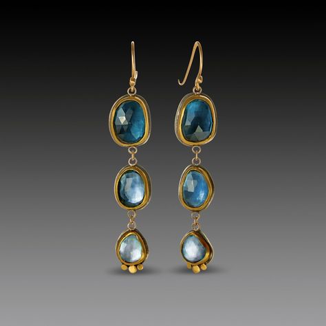 Stone Jewellery Designs, Bezel Jewelry, Roman Jewelry, Style Moodboard, Edwardian Jewelry, Ideas Craft, Earring Designs, Magical Jewelry, Blue Tourmaline