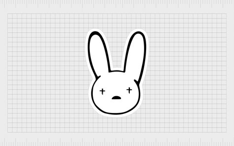 Bunny Symbol, Bad Bunny Logo, Musical Logo, Bunny Names, Bunny Logo, Unique Symbols, Graffiti Styles, Musical Group, Bad Bunny