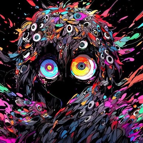 Breakcore Art, Breakcore Pfp, Eye Pfp, Eyestrain Art, Arte Peculiar, Ange Demon, Swag Art, Dark Art Illustrations, Arte Inspo