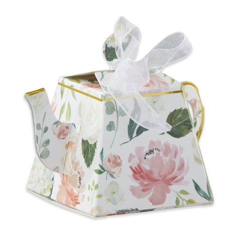 Kate Aspen Floral Teapot Favor Box | Wayfair Tea Party Bridal Shower Favors, Bridesmaid Brunch, Corporate Events Decoration, Floral Teapot, Tea Party Favors, Tea Party Theme, Tea Party Decorations, Bridal Tea, Tea Party Bridal Shower