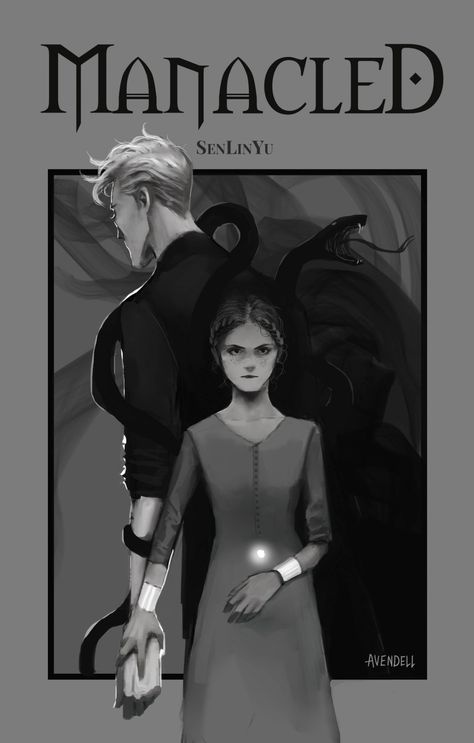 Avendell — Illustrations for Manacled by @senlinyuwrites This... The Story, Books Wattpad, Harry Potter, Wattpad, Books, White, Black