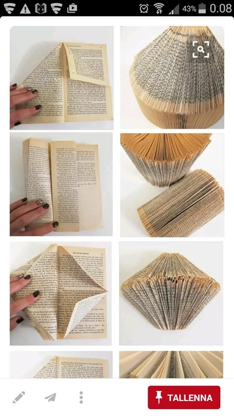 Old Book Crafts, Recycled Books, Folding Origami, Book Page Crafts, Book Page Art, Book Folding Patterns, Folded Book Art, Book Sculpture, בר מצווה