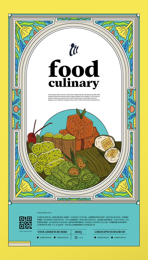 Food Festival Design, Food Festival Poster, Festive Poster, Culinary Food, Recipe Book Design, Food Illustration Design, Fashion Magazine Design, Cookbook Design, Graphic Design School