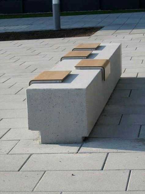 Concrete Park Benches - Ideas on Foter Park Bench Ideas, Concrete Benches, Contemporary Bench, Concrete Bench, Plans Architecture, Public Seating, Easy Landscaping, Outdoor Furniture Design, Concrete Furniture