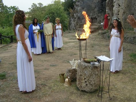 a modern wedding performed in the Ancient Greek custom Ancient Greek Wedding, Greek Lifestyle, Hellenic Polytheism, Cyprus Wedding, Gay Outfit, Pagan Altar, A Discovery Of Witches, Film Design, Archaeological Finds