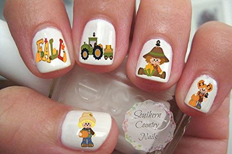 Eiffel Tower Nails, Ladybug Nail Art, Giraffe Nails, Ladybug Nails, Fall Acrylic, Thanksgiving Nail Art, Country Nails, Nail Art Decals, Nail Stickers Decals