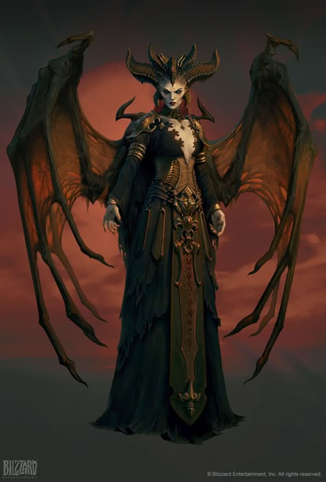 ArtStation - Blizzcon 2020 - Diablo IV - Lilith, Will Murai Diablo 4 Lilith, Diablo Lilith, Diablo Characters, Diablo Cosplay, Lilith Diablo, Greek Mythology Statue, Fantasy Demon, Ange Demon, Demon Art