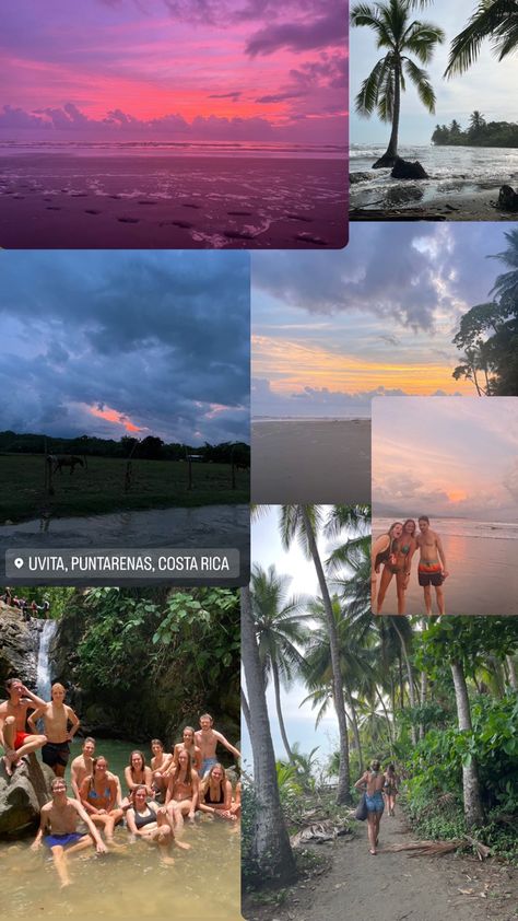 Costa rica, Uvita, ocean, sunset, summer, waterfall, aesthetic Uvita Costa Rica, Costa Rica Aesthetic Outfits, Costa Rica Travel Pictures, Costa Rica Aesthetic, Rica Aesthetic, Waterfall Aesthetic, Costa Rico, Dream Trips, Insta Ideas