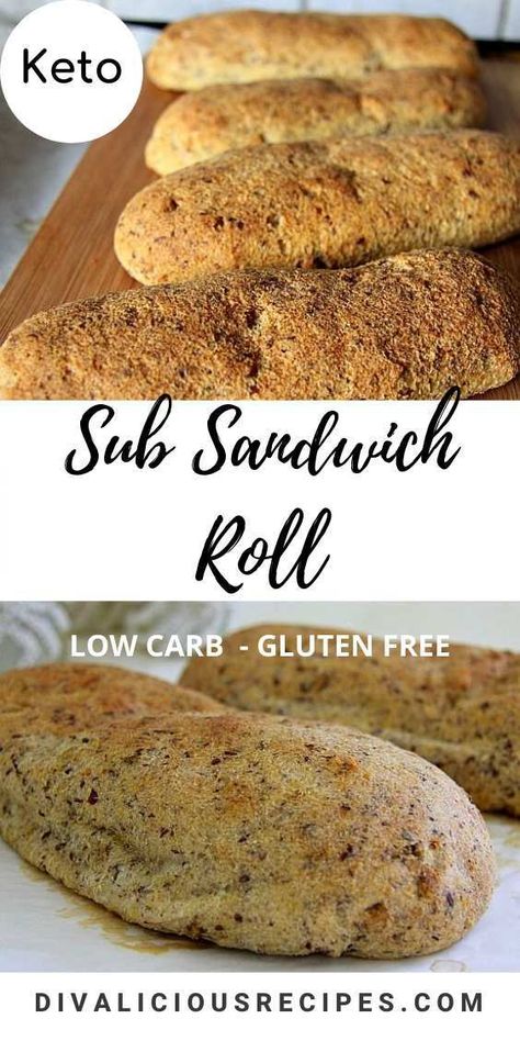 Keto Brood, Low Carb Bread Recipes, Low Carb Sandwiches, Sub Sandwich, Keto Bread Recipes, Baking With Coconut Flour, Lowest Carb Bread Recipe, Psyllium Husk, Pan Sin Gluten