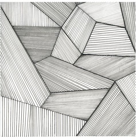 Diagonal Line Drawing, Diagonal Lines Art, Markers Drawing Architecture, Line Art Lesson, Line Design Pattern, Dotted Drawings, Illusion Drawings, Doodle Frame, Single Line Drawing