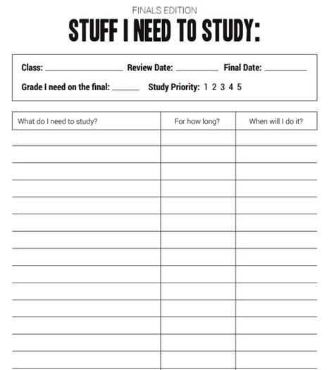 study sheet Study Sheets Template, Study Organization Planners, School Organization Printables, School Organization College, Stuff I Need, Study Templates, Study Sheet, Study Sheets, School Organisation