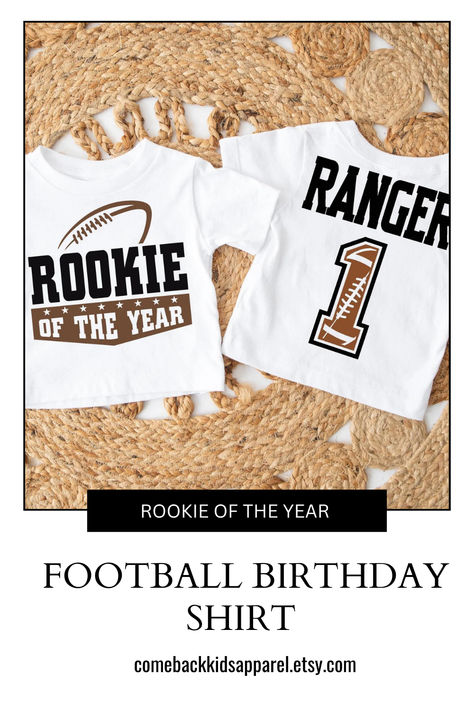 Celebrate your little quarterback's first touchdown with our First Year Down Football Boys 1st Birthday T-Shirt! Perfect for a sports-themed cake smash outfit, this tee is a must-have for your one-year-old's big day. | Matching Family outfits | Graphic tees | Family clothing | Graphic tee design | Matching shirts | Casual outfits | Stylish tops | Mommy and me | Casual tops | Baby outfit | Women tee | Cotton Tee | Birthday outfit | Birthday shirts | Kids clothing Outfits Graphic Tees, Sports Themed Cakes, Birthday Football, Outfits Stylish, Outfit Birthday, Rookie Of The Year, 1st Birthday Shirts, Football Birthday, Cake Smash Outfit