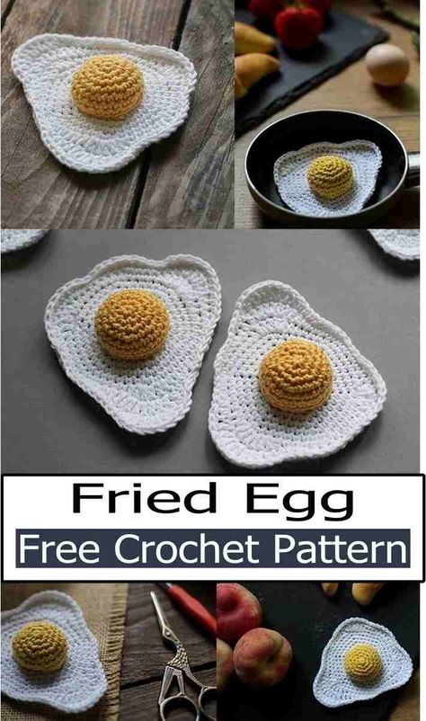 Fried Egg Amigurumi Crochet Egg, Laptop Case Pattern, Crochet Laptop Case, Baby Dress Diy, Sweater Tutorial, Crochet Tee, Crochet Cover Up, Crochet Lovers, Fun Crochet Projects