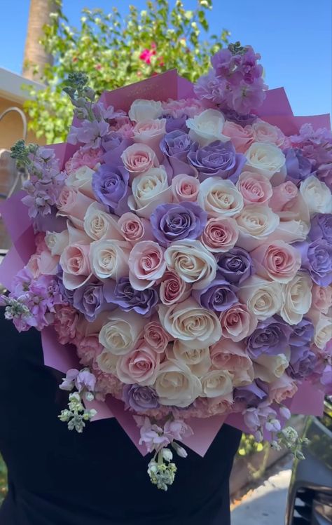 Purple Ramos, Flower Ramo, Purple Roses Bouquet, Purple Flower Bouquet, Quinceanera Pink, Luxury Bouquet, Purple Bouquets, Birthday Flowers Bouquet, Luxury Flower Bouquets