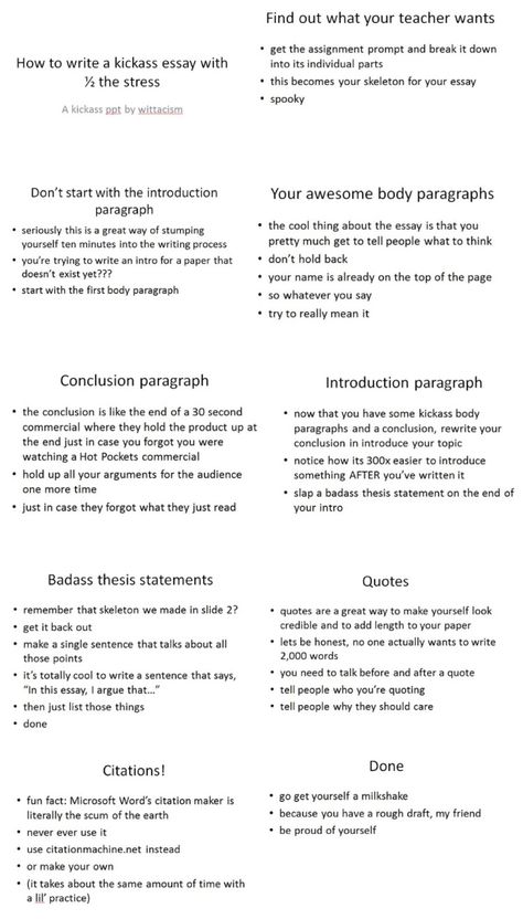 How to write a kickass essay with 1/2 the stress How To Write The Perfect Essay, How To Write A Convincing Essay, How To Write A Perfect Essay, Narrative Essay Writing Tips, College Essay Examples, Studying Tips, College Admission Essay, College Application Essay, Perfect Tense