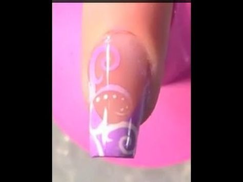 Request:+Nail+Art+Design+Tutorial+-+Airbrush+spirals+and+dots+-+white/purple Airbrush Nail, Airbrush Nail Art, Airbrush Designs, Airbrush Nails, Art Videos Tutorials, Nail Art Tutorial, Art Tutorial, Cool Nail Art, Design Tutorials