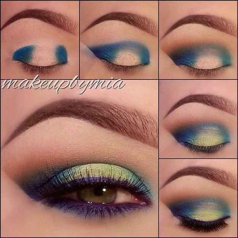 Purple and Yellow Eye Shadow... So pretty Green Eye Makeup, Mekap Mata, Eye Makeup Looks, Smink Inspiration, Green Eye, Beauty Make-up, Makijaż Smokey Eye, Makeup Hacks, Make Up Looks