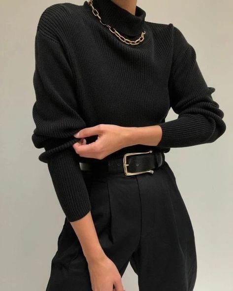 Girls Winter Fashion, Black Turtle Neck, Vintage Knitwear, Outfits Vintage, Fashion Teenage Girls, Hipster Outfits, Looks Black, Ținută Casual, Modieuze Outfits