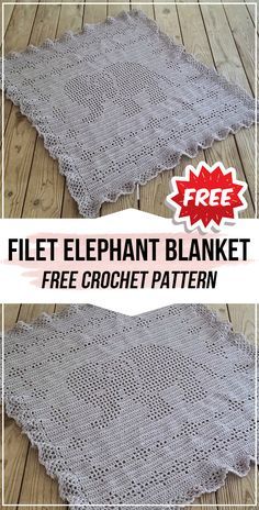 Easy Crochet Blanket Pattern, Crochet Elephant Pattern, Elephant Baby Blanket, Crochet Baby Blanket Free Pattern, Elephant Blanket, Crochet Filet, Crochet Blanket Pattern Easy, Blanket Crochet Pattern, Easy Crochet Blanket