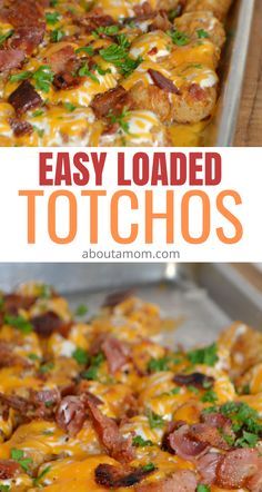 Game Day Tater Tots, Game Day Recipes Appetizers, Tater Tots Nachos, Tater Tots With Cheese And Bacon, Loaded Potato Tots, Cheese Tots Recipes, Loaded Tator Tots Recipes, Loaded Tots Appetizers, Chicken And Tater Tots Recipes