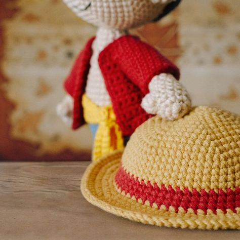 One Piece | Lufy | Crochet Lufy | Straw Hat Pirates | Crochet Lufy Hat | Straw Hat | Luffy One Piece | Crochet Pattern One Piece | Monkey D Luffy | Monkey D Luffy Crochet Pattern One Piece Crochet Pattern, One Piece Crochet, Straw Hat Luffy, One Piece Monkey D Luffy, Straw Hat Pirates, The Pirate, Monkey D Luffy, Straw Hat, Crochet Tutorial