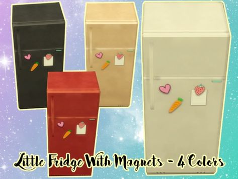 Fridge With Magnets, Sims 4 Kitchen, Pretty Party Dresses, Sims 4 Clutter, 4 Characters, Sims 4 Gameplay, Sims Games, Sims 4 Characters, Los Sims