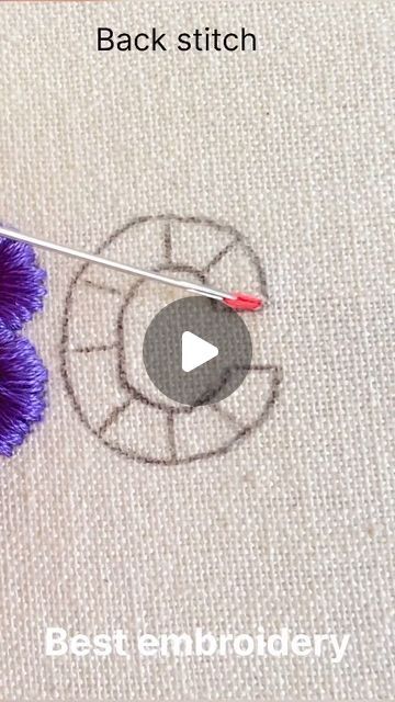 Hand Embroidery Letters, Alphabet E, Embroidery Alphabet, Hand Embroidery Videos, Hand Embroidery Tutorial, Couture Sewing Techniques, Embroidery Letters, Couture Sewing, Hand Embroidery Design