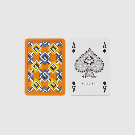 Shop the Geometric G playing card set at GUCCI.COM. Enjoy Free Shipping and Complimentary Gift Wrapping. Playing Cards Aesthetic, Cards Aesthetic, Play Card, Italy Print, Playing Card Deck, World Of Sports, Digital Gifts, Playing Card, Head Start