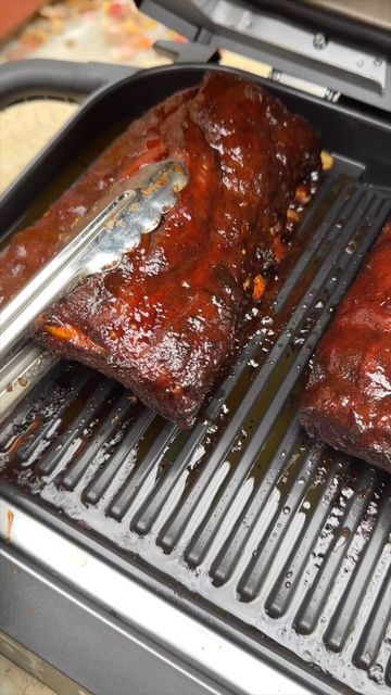 Matt Price on Instagram: "#sponsoredbyninja Baby Back Rib Sandwich on my new @ninjakitchen Ninja Woodfire Outdoor Grill. I couldn’t be more impressed with this grill! It made smoking these ribs a breeze, and the flavors couldn’t be more authentic! It’s great for people that live in apartments or condos but still want excellent grill flavor. You can feed a crowd with this grill too - with the same performance and char of a full sized propane grill. Link in bio to shop! If you’re in the mood for a Ninja Woodfire Grill Recipes, Cooking Spare Ribs, Grilled Bbq Ribs, Wood Fire Grill, Ninja Woodfire Grill, Grilled Baby Back Ribs, Rib Marinade, Rib Sandwich, Ninja Grill