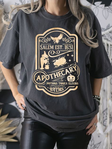 Salem Apothecary, Apothecary Halloween, Witch Clothing, Mothers Day Presents, Halloween T Shirt, Halloween Tshirts, Cute Halloween, Apothecary, Fall Season