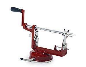 Apple Slicer, Apple Peeler, Sliced Pears, Curly Fries, Iron Red, Vegetable Tools, Vacuum Suction, Apple Slices, Red Frame