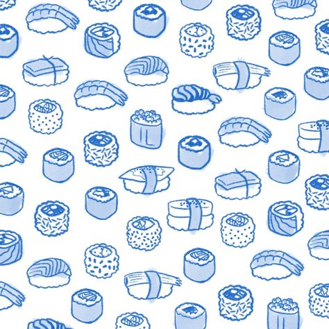 Blue Sushi, Sushi Ingredients, Dinner Night, Sushi Restaurant, Best Sushi, Japanese Illustration, After All This Time, All This Time, Sushi Restaurants