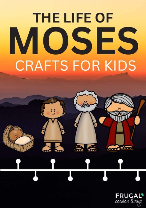 Discover a huge collection of Moses crafts for kids, where we bring the adventurous tales of Moses to life through a colorful array of crafts & activities! From building your own Moses basket, crafting Moses and the burning bush, to embarking on a thrilling Exodus scavenger hunt, we've got everything you need to turn learning into an unforgettable adventure. Perfect for Sunday school, homeschool creativity, or a delightful crafting day, these activities explore the wonders of Moses' story. Moses Sees The Promised Land Craft, Moses Disobeys God Craft, Moses And The Golden Calf Craft, Moses Life Timeline, Moses Preschool Activities, Moses Kills Egyptian Craft, Moses Basket Craft Sunday School, Moses Worksheets For Kids, Moses And Burning Bush Activity