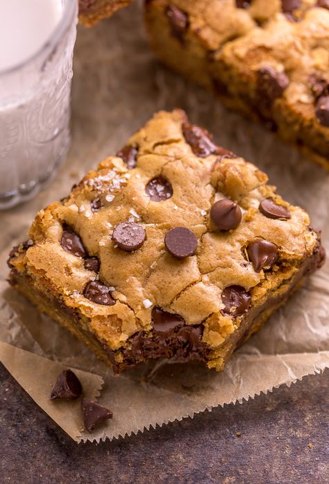 Easy Chocolate Chip Cookie Bars, Easy Chocolate Chip Cookie, Baker By Nature, Make Chocolate Chip Cookies, Chocolate Chip Bars, Easy Chocolate Chip Cookies, Chocolate Chip Cookie Bars, Chewy Chocolate Chip, Chewy Chocolate Chip Cookies