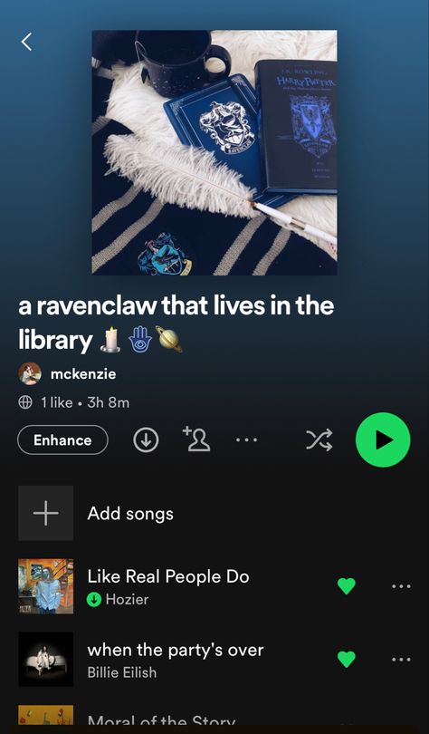 Ravenclaw Playlist, Harry Potter Playlist, Rowling Harry Potter, Harry Potter Ravenclaw, Fandoms Unite, Song Suggestions, Music Recommendations, Hozier, Music Mood