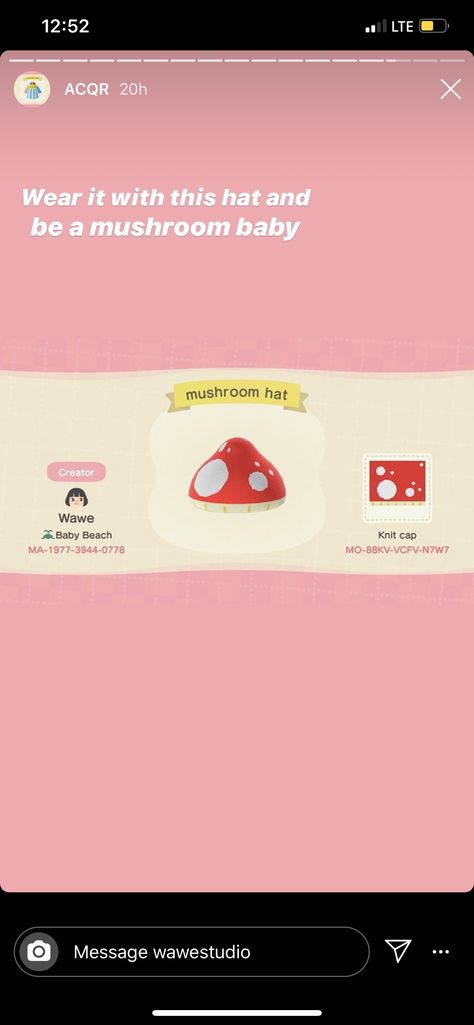 Hat Animal Crossing, Hats Animal Crossing, Beanie Animal Crossing, Mushroom Hat Animal Crossing, Animal Crossing Brimmed Hat Design, Mushroom Hat, Beach Baby, Knit Cap, Animal Crossing