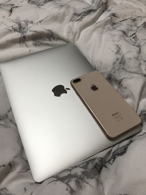 #apple #iphone8plus #iphone8 #iphone #macbook #macbookpro #macbookair #sliver #gold #marble Apple Aesthetic, Iphone Macbook, Laptop Cases, Gold Marble, Ipad Keyboard, Smart Phone, Apple Products, Macbook Air, Macbook Pro