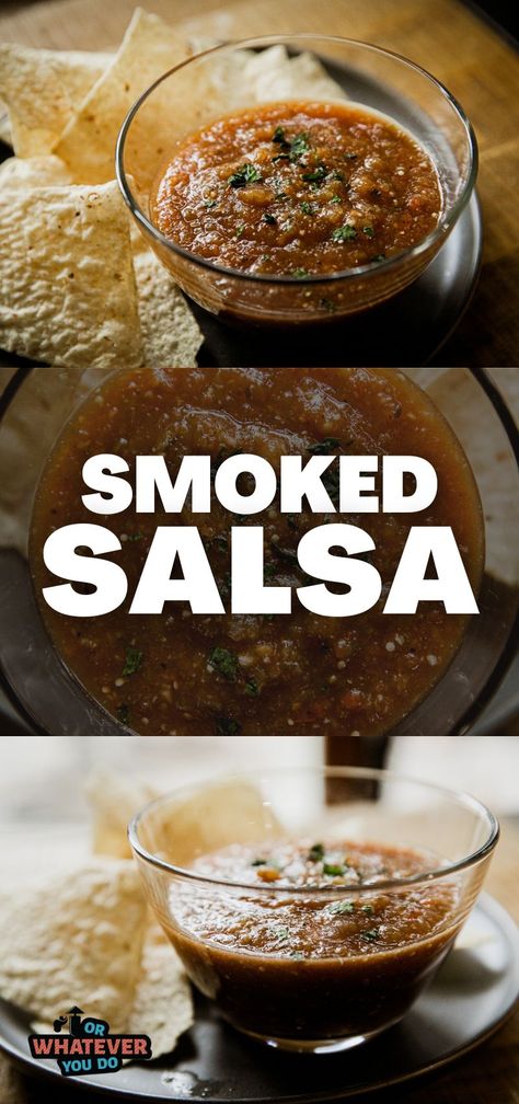 Traeger Smoked Salsa Smoked Salsa Recipe, Smoked Salsa, Smoker Recipes Electric, Traeger Smoker, Outdoor Cooking Recipes, Traeger Recipes, Smoked Cheese, Traeger Grill, Smoker Recipes