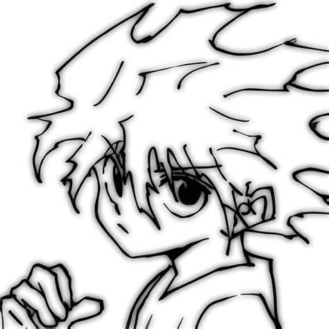 1999 Killua Icon, Killua Pfp Dark, Hunter X Hunter Pfp Manga, Killua Manga Pfp, Hxh Manga Pfp, Killua Manga Icon, Killua 1999, Killua Pfp, Fun Sketches